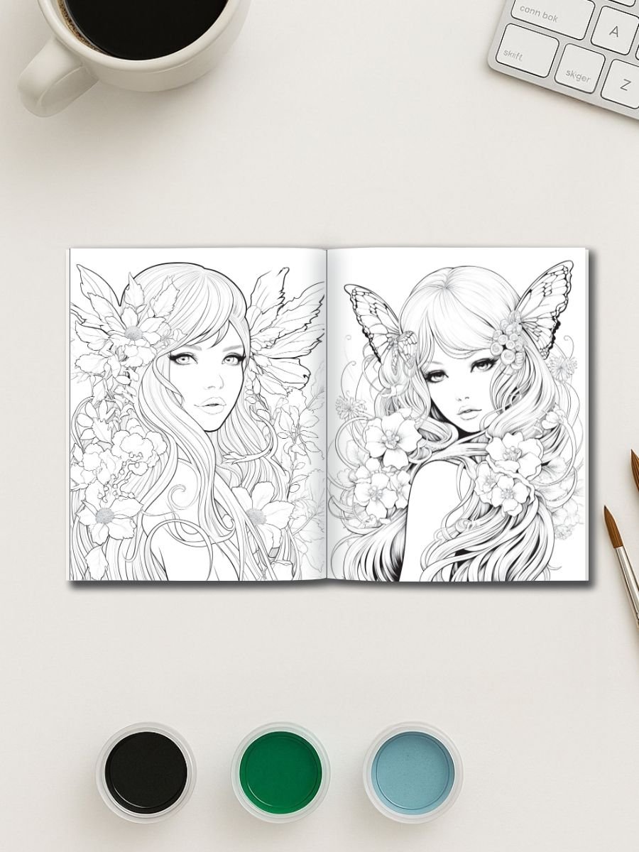 Fairy Glow – 230 Beautiful Fairy Coloring Pages - Image 3