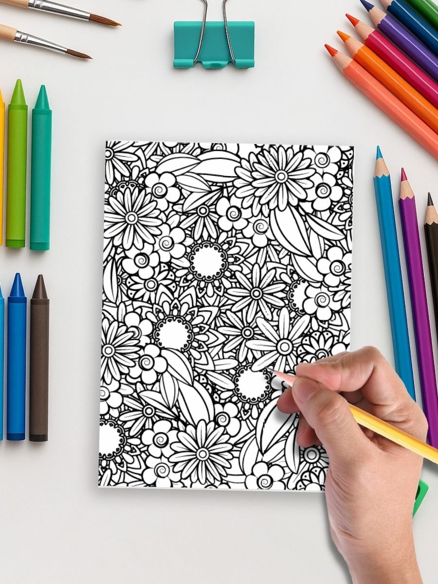 Floral Flow – 213 Mandala Flower Coloring Pages - Image 5